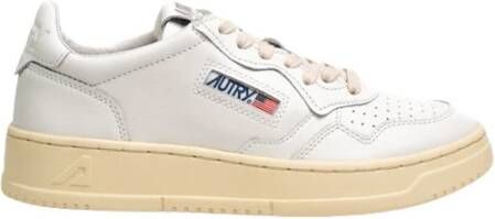 Autry Witte Leren Sneakers White Dames