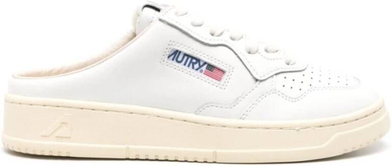 Autry Witte Leren Sneakers White Dames