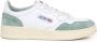 Autry Medalist Lage Sneakers Wit en Militair Groen Suède White Heren - Thumbnail 1