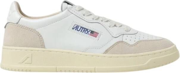 Autry Witte Leren Suède Sneakers White Heren