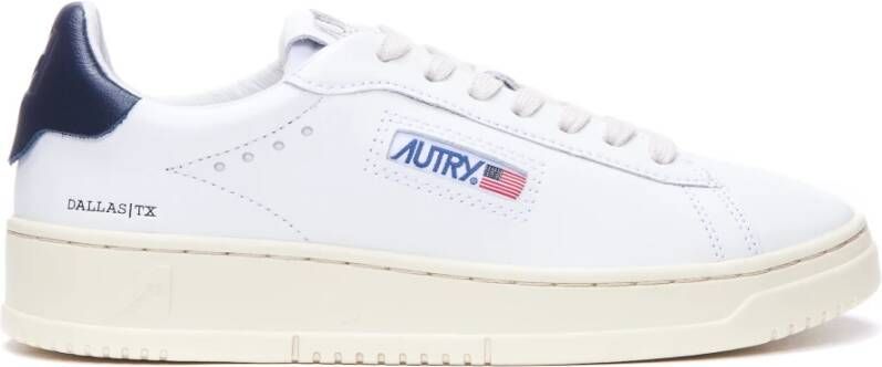 Autry Witte Sneakers met Logo en Contrast Hiel White