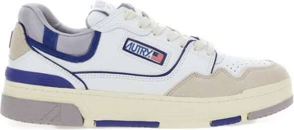 Autry Witte Sneakers Lage Top Vetersluiting Multicolor Heren