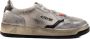 Autry Witte Sneakers Leer Stof Metallic Afwerking Gray Heren - Thumbnail 1