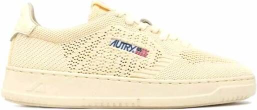 Autry Witte Sneakers Medalist Easeknit Collectie Beige Dames