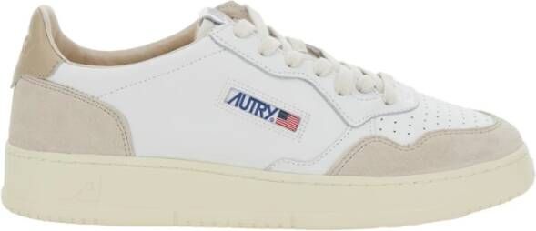 Autry Medalist Low Witte Leren Sneakers White Heren