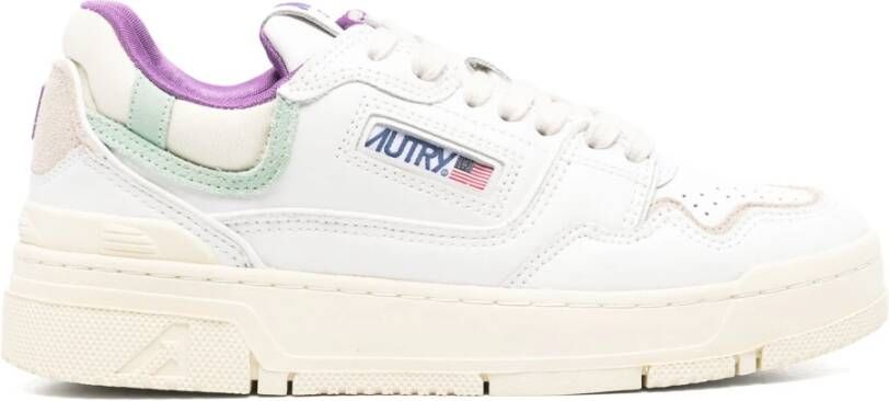 Autry Witte Sneakers met Borduurdetails White Dames