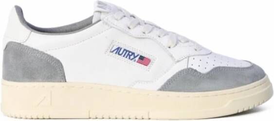 Autry Witte Sneakers met Bruine Suède Accenten White Heren