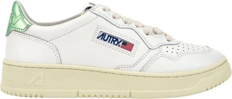 Autry Witte Sneakers met Groene Details White Dames