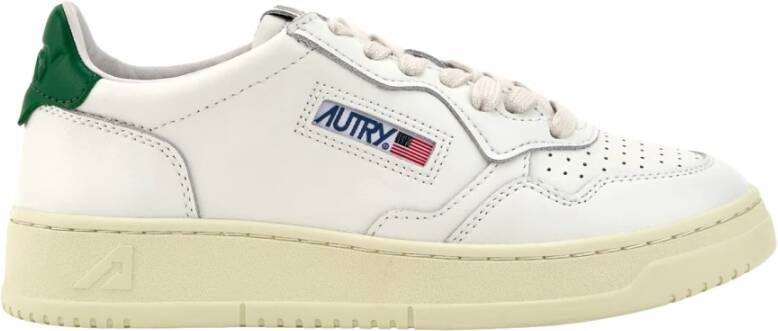 Autry Witte Sneakers met Groene Details White Dames