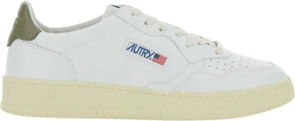 Autry Witte Sneakers met Groene Hiel Tab White Heren