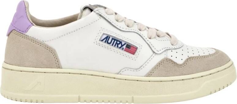 Autry Witte Medalist Sneakers met Logo Patch Multicolor Dames