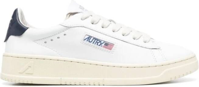 Autry Witte Sneakers met Logo en Contrast Hiel White