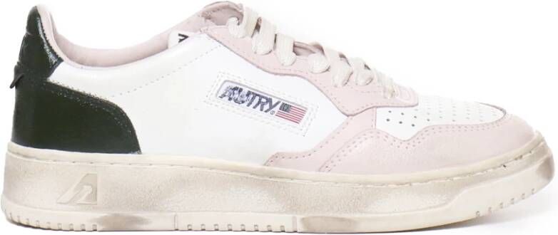 Autry Witte Sneakers met Suède Inzetstukken Multicolor Dames