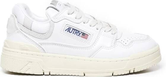 Autry Witte Sneakers met Suède Inzetstukken White