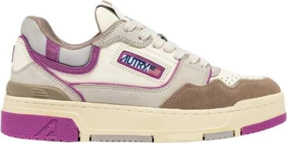 Autry Witte Sneakers met TPU en Suède Multicolor Dames