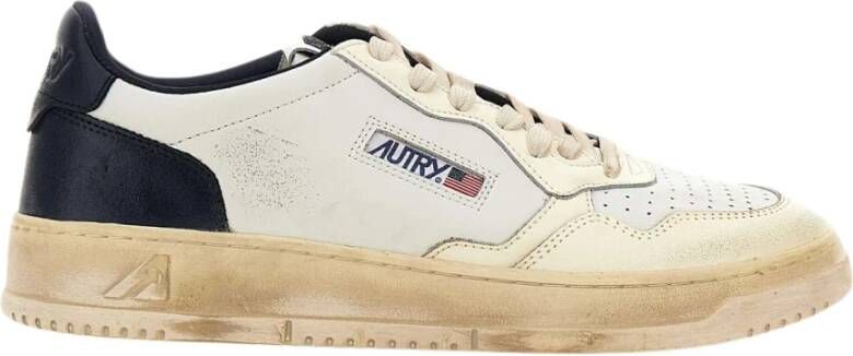 Autry Vintage Witte Sneakers Logo Patch White Heren