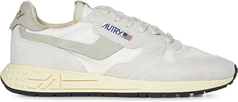 Autry Witte Sneakers Reelwind LOW in Suède White Heren