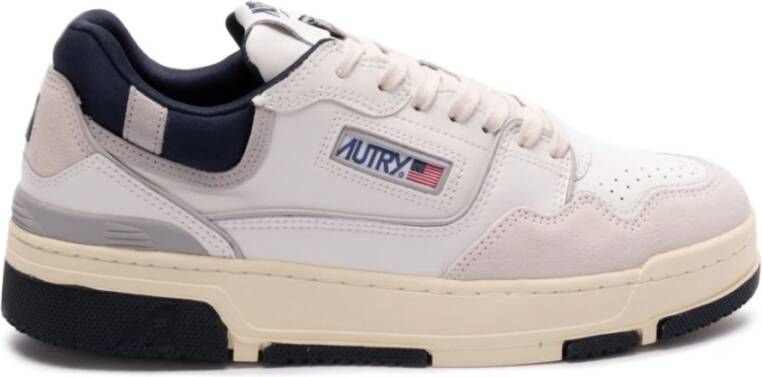 Autry Witte en blauwe suède sneakers Multicolor Heren