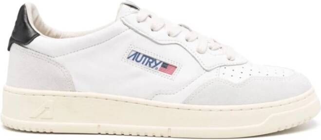 Autry Leren Low-Top Sneaker met Iconisch Logo White Heren