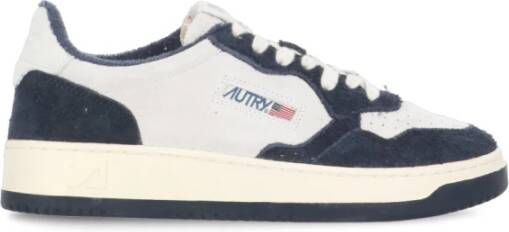 Autry Witte Suède Leren Sneakers met Logo White Heren