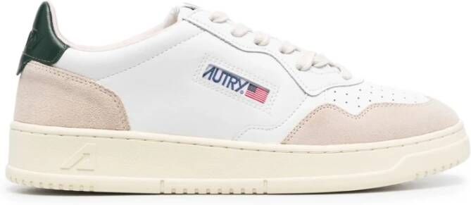 Autry Witte Suède Platte Schoenen White Heren