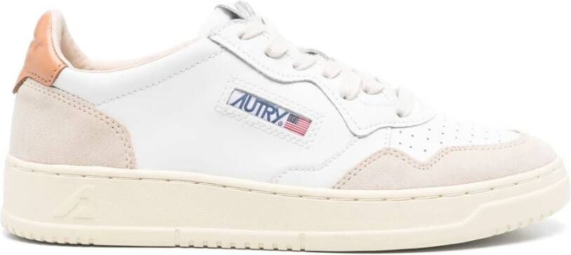 Autry Witte Suède Sneakers Medalist Low Man White Heren