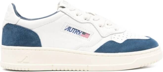 Autry Witte Veterschoenen met Logo White Dames