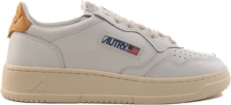 Autry Witte Honing Leren Sneakers voor Vrouwen White Dames