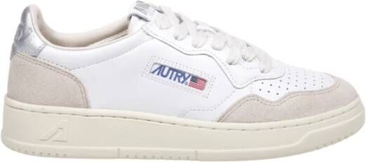 Autry Wit Zilver Lage Sneaker White Dames