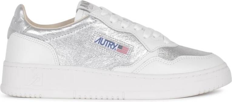 Autry Zilveren Lage Sneakers Medalist Gray Dames