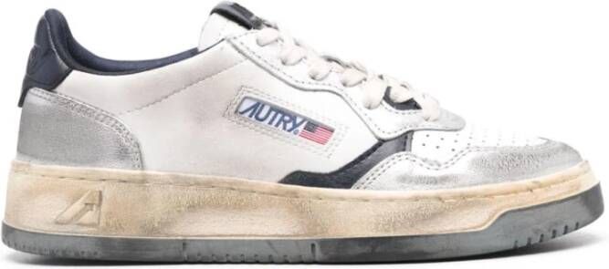 Autry Zilveren Sneakers Multi-Panel Design Logo Patch Multicolor