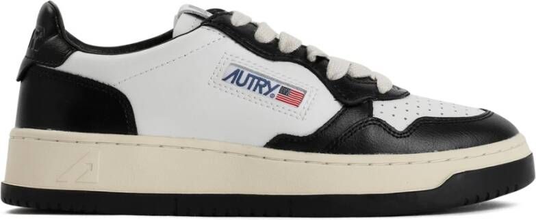 Autry Zwarte Bicolor Sneakers Ronde Neus Multicolor Dames