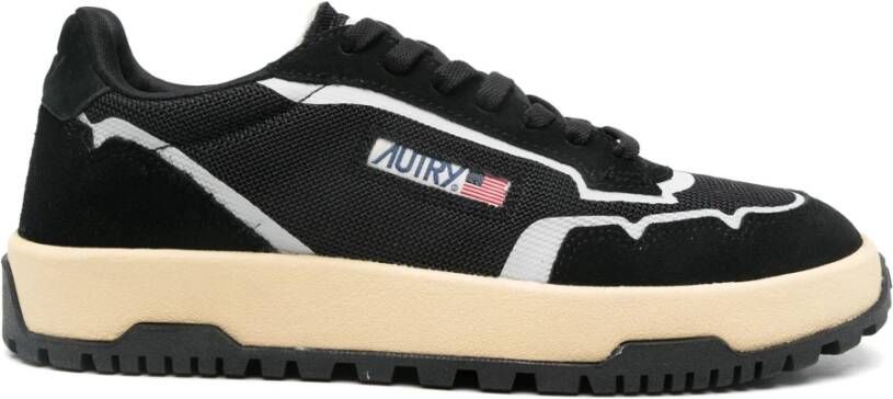 Autry Zwarte Draak Lage Sneakers Black Heren