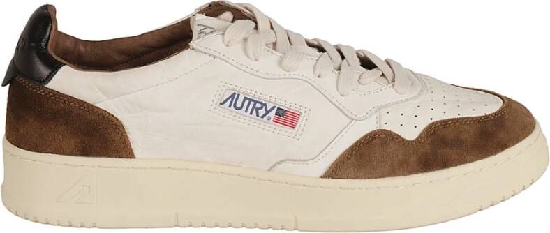 Autry Vintage geïnspireerde Medalist Low Sneaker voor vrouwen White Heren