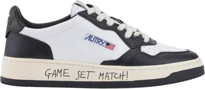 Autry Zwarte Logo Zij Sneakers Black Heren