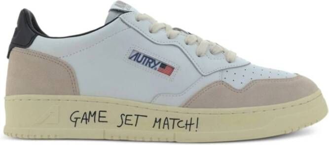 Autry Medalist Sneakers Zwart Wit Leer Multicolor Dames