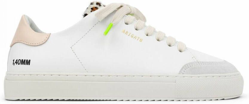 Axel Arigato Clean 90 Triple Sneakers Leer Wit Roze Leopard White Dames