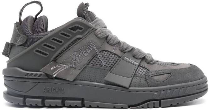 Axel Arigato Donkergrijze Sneaker met Patchwork Details Gray Heren