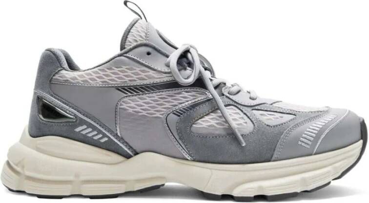 Axel Arigato Grijze Leren Mesh Sneakers Gray Heren