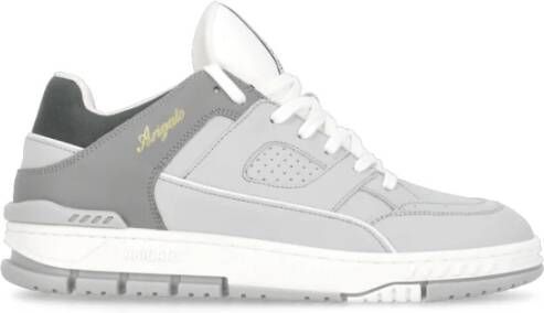 Axel Arigato Grijze Leren Sneakers met Gouden Logo Gray Heren