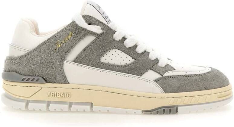 Axel Arigato Grijze & Witte Leren Panel Sneakers Gray Heren