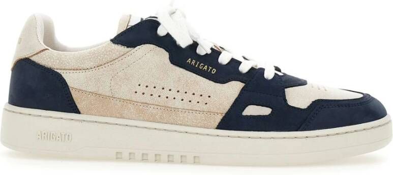 Axel Arigato Beige Nubuck Sneakers met Blauwe Leren Panelen Beige Heren