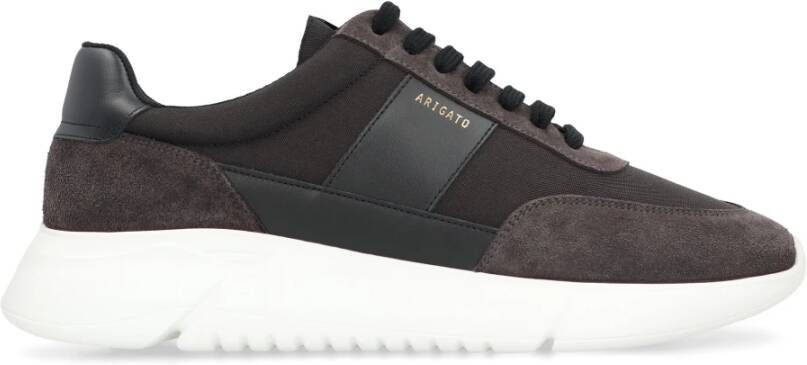 Axel Arigato Vintage Runner leren sneakers met suède Black Heren