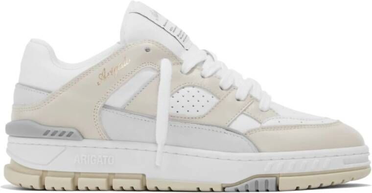 Axel Arigato Witte en beige lage sneakers Beige Heren