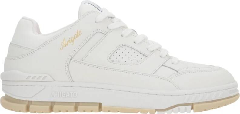 Axel Arigato Witte lage sneakers met geperforeerde details White Heren