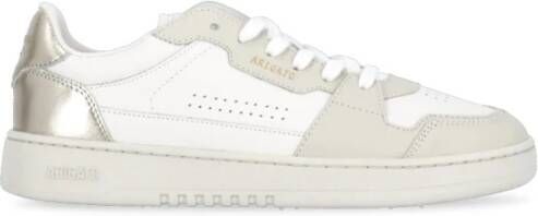 Axel Arigato Witte Leren Sneakers met Gouden Logo White Dames