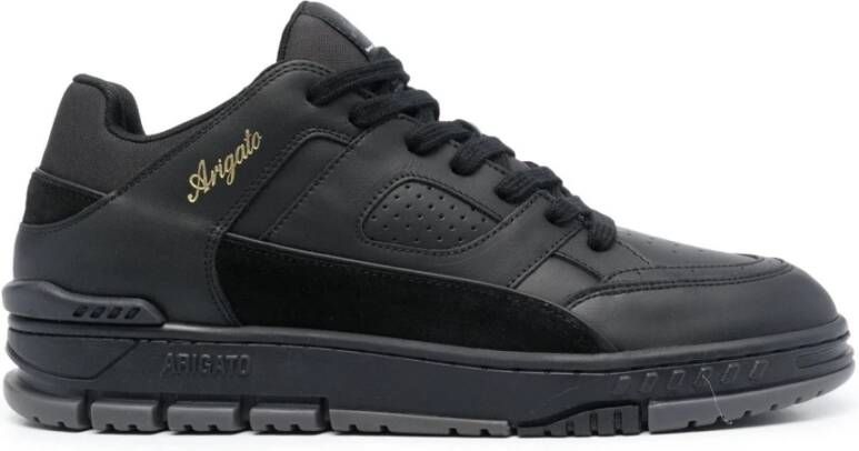 Axel Arigato Zwarte Sneakers met Metallic Goud Logo Black Heren