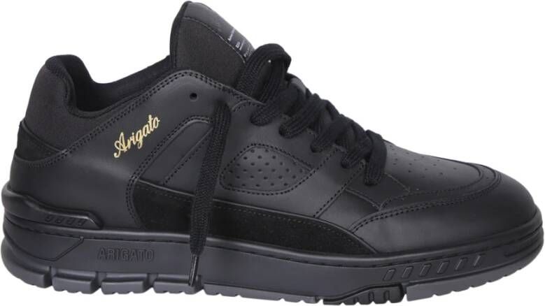 Axel Arigato Zwarte Sneakers met Metallic Goud Logo Black Heren