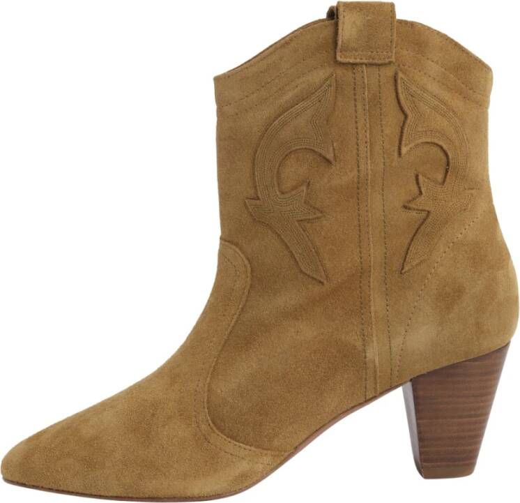 BA&SH Kameel Suède Texan Schoenen Brown Dames