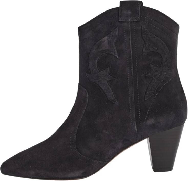 BA&SH Zwarte Suède Texan Schoenen Black Dames